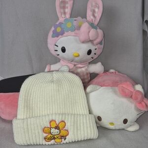 Hello Kitty Bundle | Easter Bunny Animated Plush, Slippers & Beanie Hat Set
